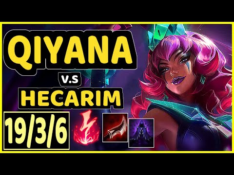 SKEANZ (QIYANA) vs HECARIM - 19/3/6 KDA JUNGLE CHALLENGER GAMEPLAY - EUW