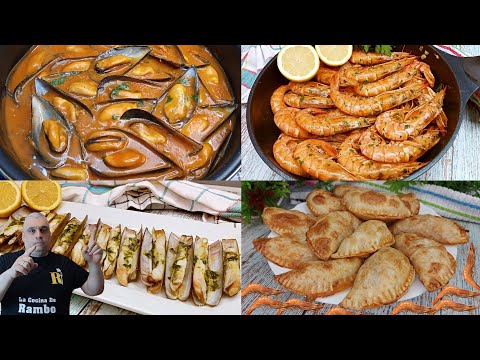 4 Recetas de MARISCOS para NAVIDAD ¡¡FACILES Y ECONOMICAS 🤩🎄BRUTAL