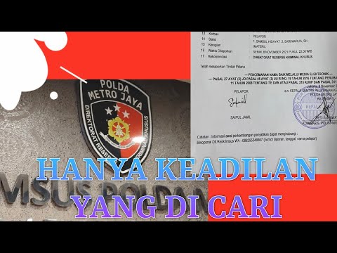 MENCARI KEADILAN !! BANG IPUL DATANGI POLDA METRO JAYA