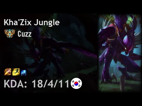 Kha'Zix Jungle vs Nidalee - Cuzz - KR Challenger Patch 7.11