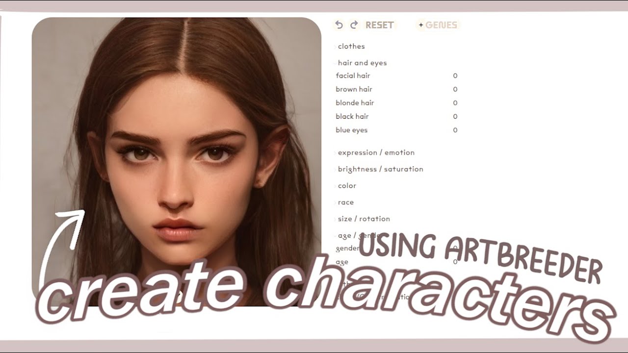 how to CREATE + DESIGN BOOK CHARACTERS on ArtBreeder  | TUTORIAL (for free) step by step guide ✍️