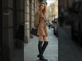 2024 Autumn fall street fashions -  mini dress & knee-high leather boots #outfit #styles