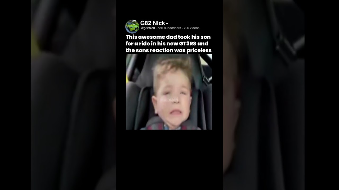 This awesome dad took his son for a ride in his new GT3RS and the sons reaction was priceless