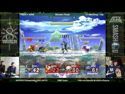 APEX 2013   SSBB Teams WF   Nairo + ADHD VS CT Mew2King + Ally