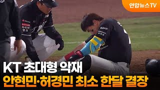 KT 초대형 악재…안현민· 허경민 최소 한달이상 결장  / 연합뉴스TV (YonhapnewsTV)