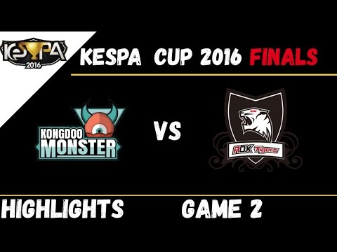 KDM vs ROX  Game 2  Highlights Kespa Cup 2016 FINALS Kongdoo Monster vs ROX Tigers