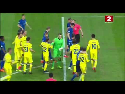 Стычка Каргаса с Иваничем и Гордейчуком. БАТЭ - Динамо Бр (14/04/2018. Высшая лига, 3 тур)