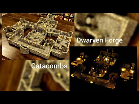Dwarven Forge Catacombs Multi-Set Build (Lights Off!)