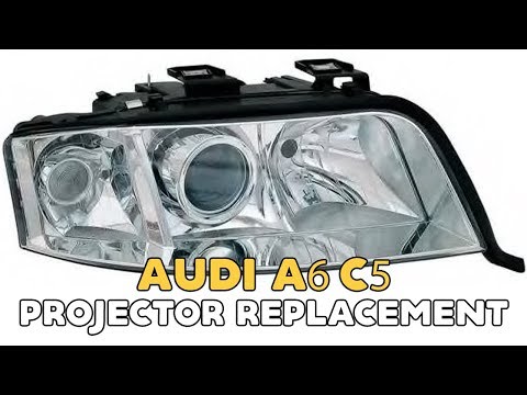 Audi A6 C5 hid xenon projector replacement and upgrade installation video retrofit with bi-xenon