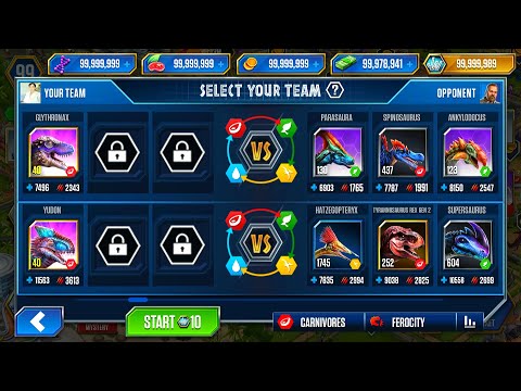 TRY THE FIGHTING POWER OF YUDON AND GLYTHRONAX | JURASSIC WORLD THE GAME