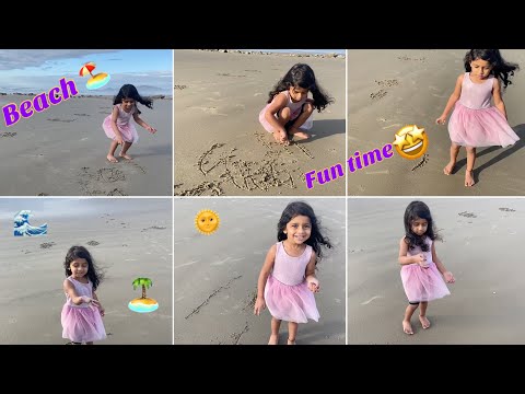 Riya playing in beach / Funny videos / Beach time / Kids videos / Riya / cute baby