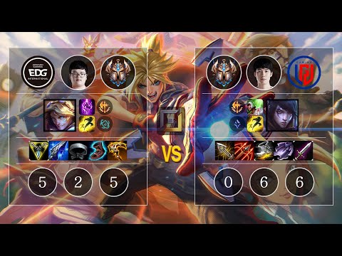 EDG Aodi Ezreal vs LGD Kramer Aphelios Bot - KR Challenger Patch 10.10