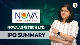 Nova Agri Tech Limited | IPO Summary | CA Rachana Ranade