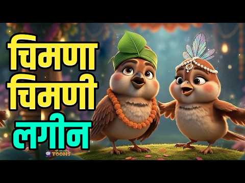 Chimna Chimnicha Lagina 3D - Marathi Balgeet Song मराठी गाणी | Marathi Badbad Geete | Marathi Rhymes