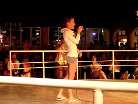 Nastja singing karaoke