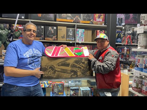 Epic DeLorean Time Machine from Back to the Future II Sixth Scale Unboxing
