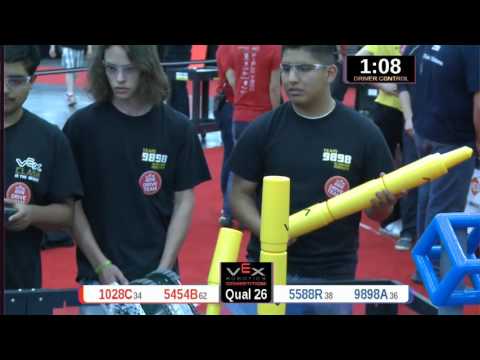 2015 VRC Engr Q26 - 1028C 5454B vs 5588R 9898A - 72 to 63 - VEX Worlds 2015 - Engineering Division