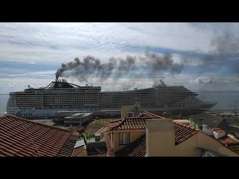 Pollution at Lisbon Cruise Terminal, Alfama, Lisboa, Portugal, Part 2