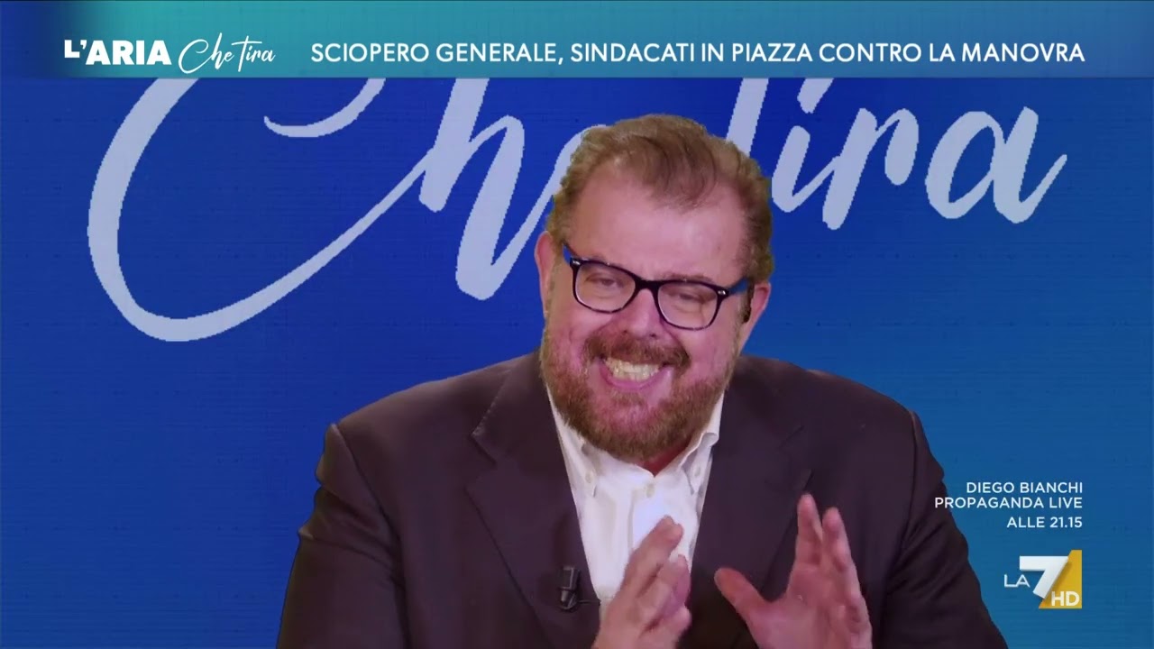 Sciopero generale, lite tra Luigi Crespi e David Parenzo: "Se devo accettare Landini attraverso ...