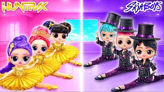 Download lagu K-Pop Demon Hunters Ballet Glow Up Contest! Huntrix vs Saja Boys DIY for Dolls mp3