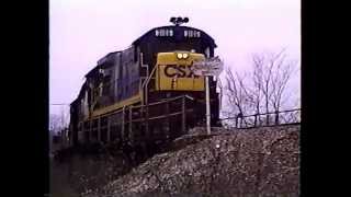 preview picture of video 'CSX & NS at Spartanburg, SC in 1991.'
