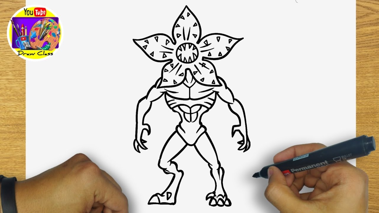 HOW TO DRAW A DEMOGORGON - STRANGER THINGS 5 | DRAWING A DEMOGORGON EASY
