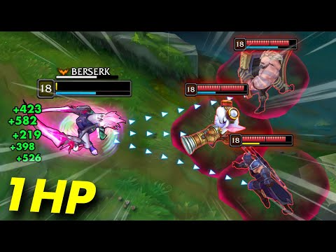 League of Legends IMPOSSIBLE 1 HP Comebacks!