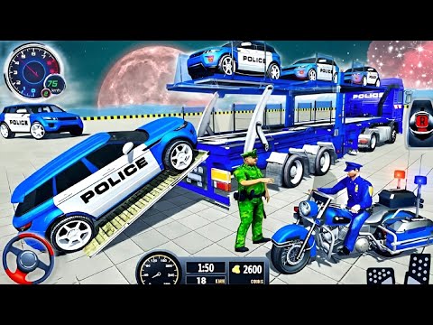 Police Car Cargo Transport Simulation 3D || US Truck Transporter Trailer Driver || Android gameplay