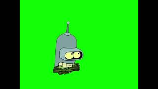 Bender "I have all the money" Futurama green screen
