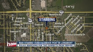 Man stabbed over Facebook post