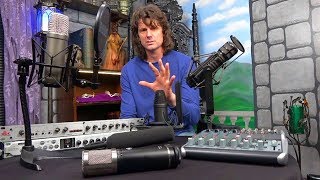 Video thumbnail for Voiceover mics: Rode NT1 vs NT1A - Sennheiser 416 - Sterling ST55 - RE320 - DBX 286s - Aphex Channel by DarkStoneCastle