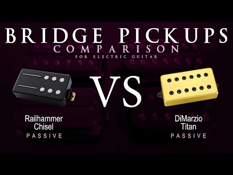 Railhammer CHISEL vs DiMarzio TITAN - Passive Bridge Guitar Pickup Comparison Tone Demo
