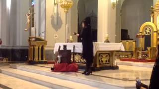 Saeta al Cristo de los mineros canta Lucía Leiva