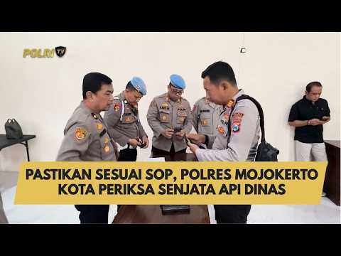 PASTIKAN SESUAI SOP, POLRES MOJOKERTO KOTA PERIKSA SENJATA API DINAS