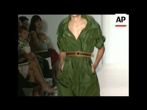 Fashion designer Lela Rose speaks to the AP backstage during New York Fashion Week. Rose says her Sp