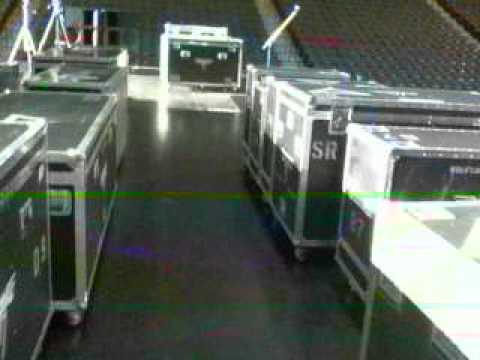 The Rog filming Van Halen Set Up - Walking on Van Halens stage