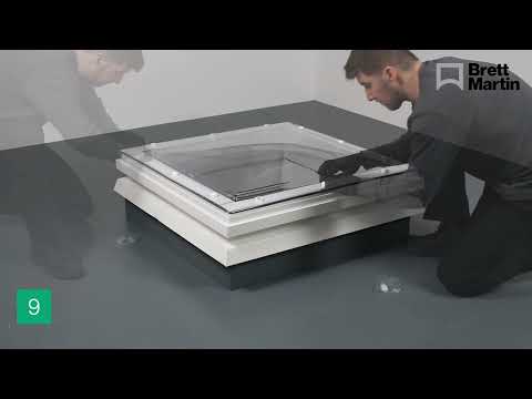 Mardome Manual Opening Polycarbonate Rooflight on builder’s upstand   Installation Guide