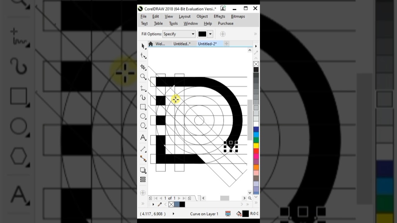 Creative R+T Logo Design in Coreldraw #shorts #shortsvideo