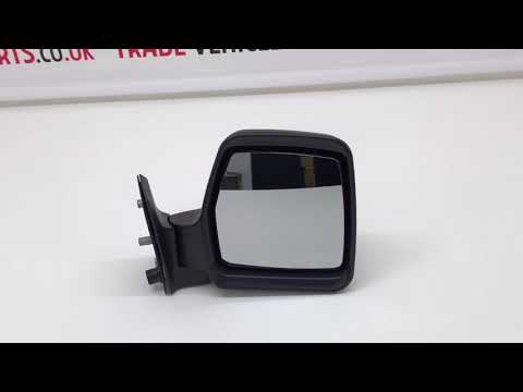 Fits Fiat Scudo 1995-2007 Door Wing Mirror Outside Manual Black Driver Side video