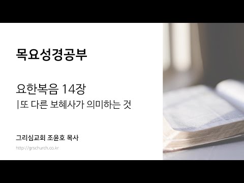 [목요성경공부] 요한복음 14장 : 또 다른 보혜사가 의미하는 것