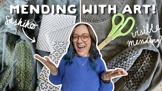 Visibly mending my pants to save money and the planet