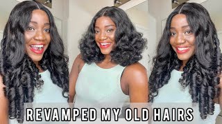 How to make your old wigs look new I revamped my old hairs for Christmas | No Money to buy new hair