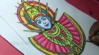 How to Draw Goddess Renuka Yellamma Drawing Step b