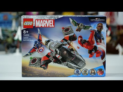 LEGO Marvel Super Heroes 76292 Captain America vs  Red Hulk Battle Speed Build Review