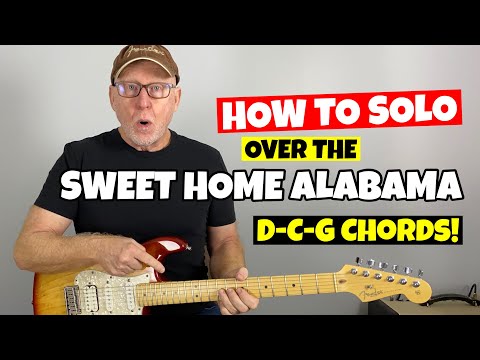 HOW TO SOLO Guitar // Over Sweet Home Alabama Chords