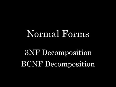 How to perform 3NF Decomposition and BCNF Decomposition?