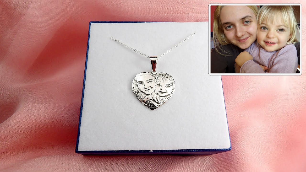 Biżuteria wisiorek serduszko ze zdjęciem dziecko mama kobieta personalizacja srebro LUCID Jewelry