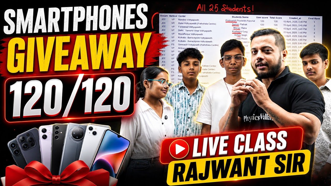 Toppers Interaction In live Class| Rajwant Sir Live Class | Class Hijacked 😍|| Physics Wallah ||