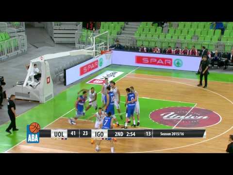 ABA Liga 2015/16 highlights: Union Olimpija - Igokea R 15 (20.12.2015)