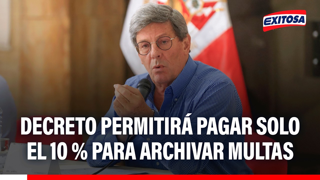 🔴🔵 Rafael Rey anuncia decreto para archivar multas pagando solo el 10 % de la deuda